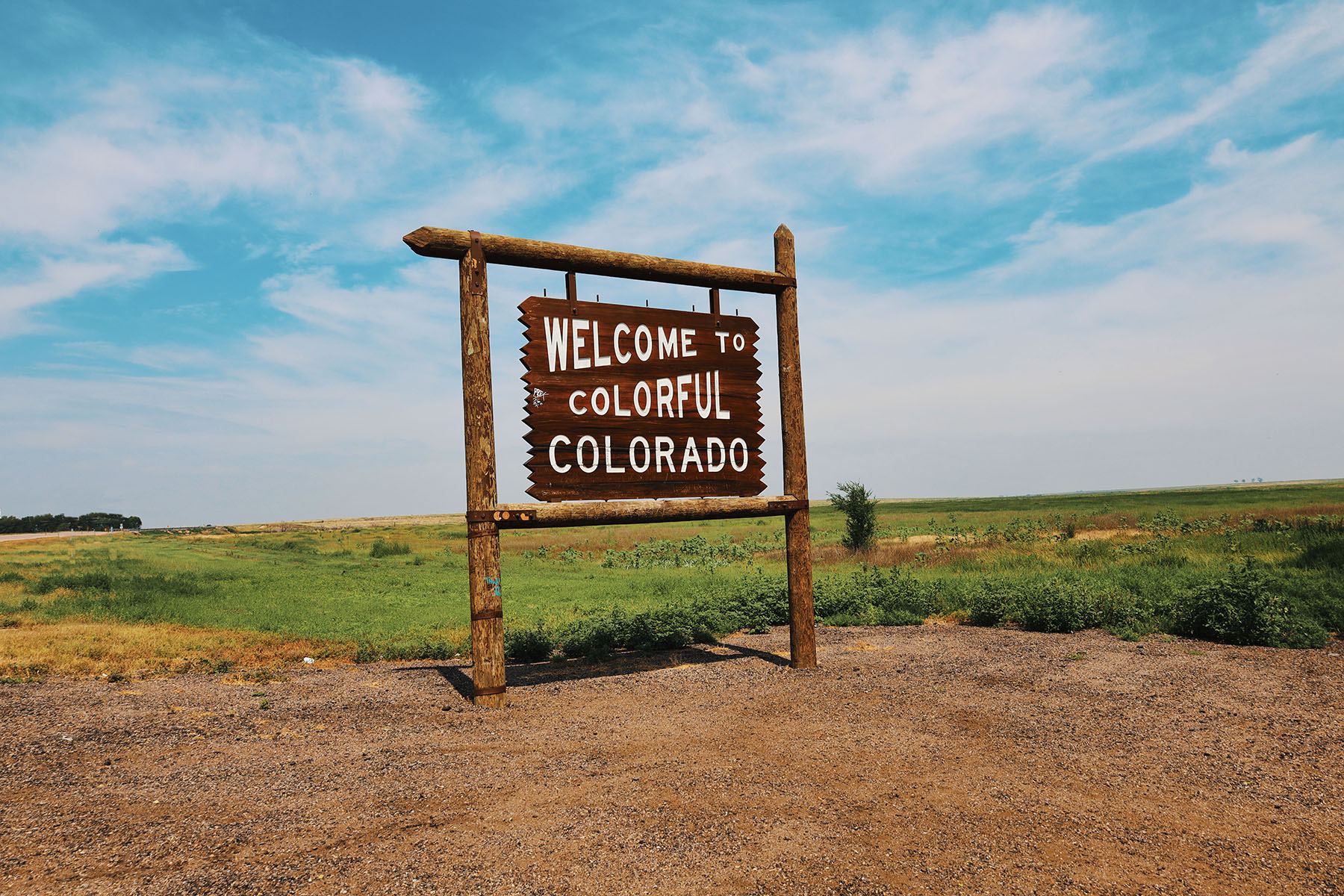 Welcome to Colorful Colorado highway sign